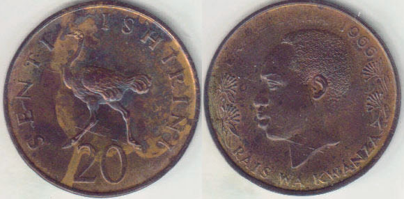 1966 Tanzania 20 Senti (Unc) A008219